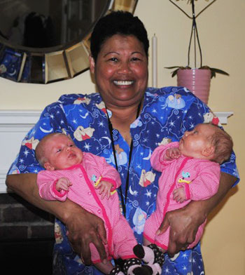 jennifer with newborn twins